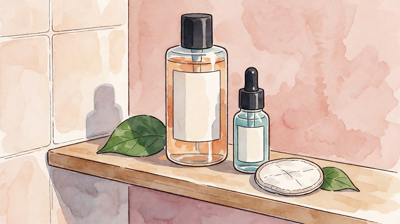 Ilustrasi eksfoliasi wajah kusam yang aman dengan AHA PHA dan pelembap