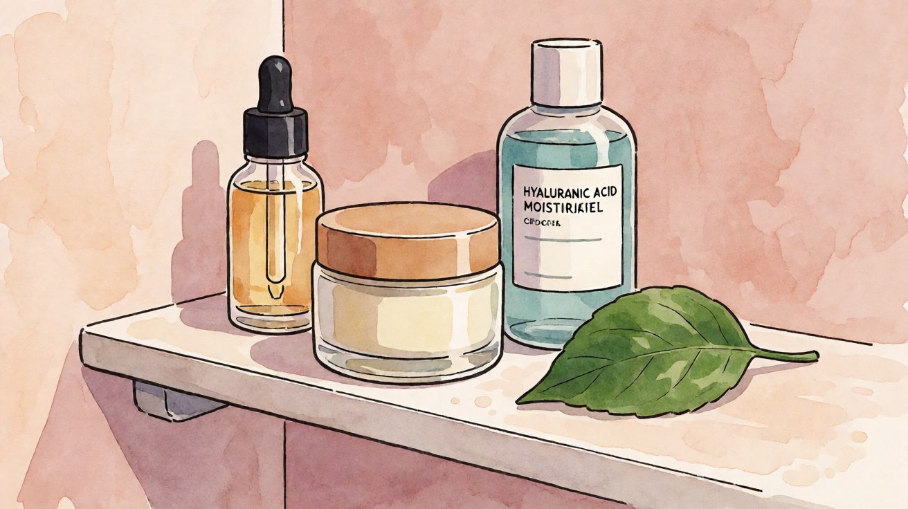 Ilustrasi kulit kusam dan kering dengan rutinitas hydrating