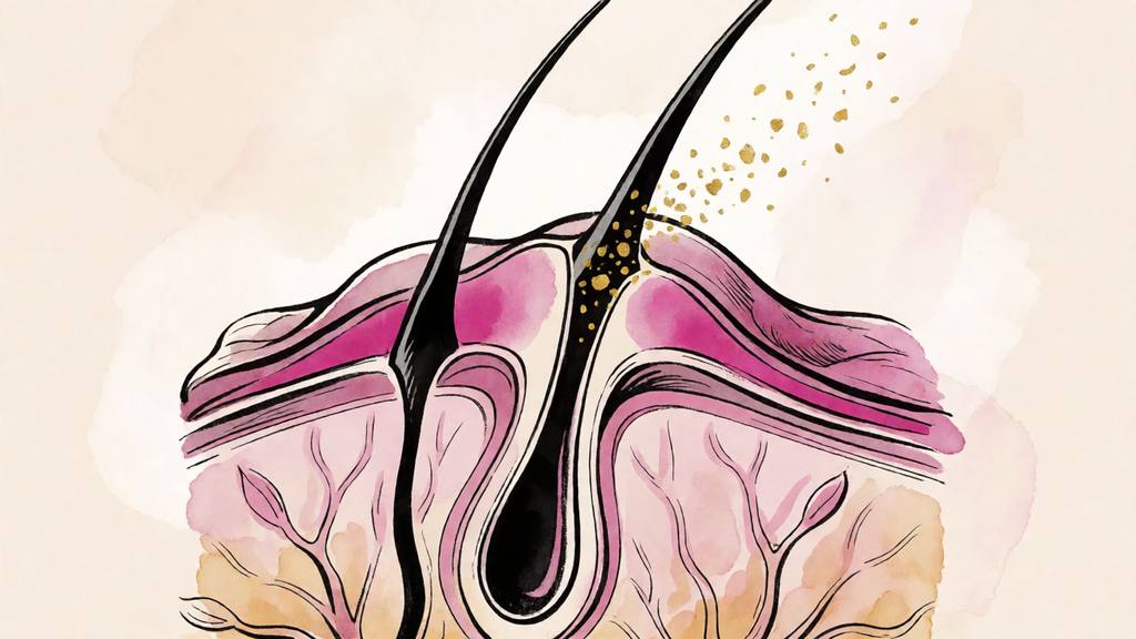Infografik lima jalur kerusakan folikel rambut akibat ketombe